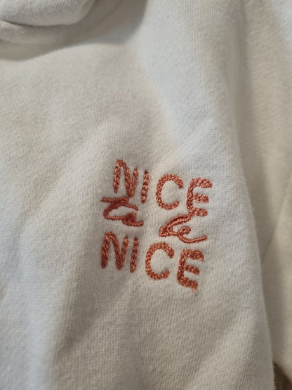 Weiße Sweatjacke mit Kapuze 122