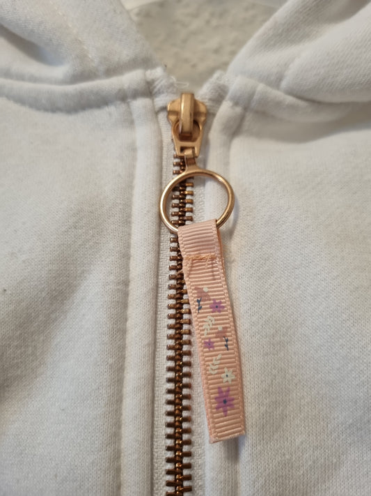 Weiße Sweatjacke mit Kapuze