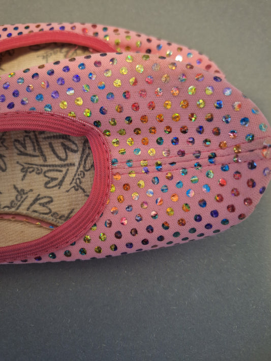 Gymnastikschuh mit Glitzerprint