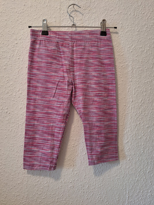 Pinke gestreifte 3/4 Legging