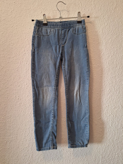 Hellblaue Jeansjegging mit geradem Bein für Kinder Secondhandkleidung Mädchen H&M
