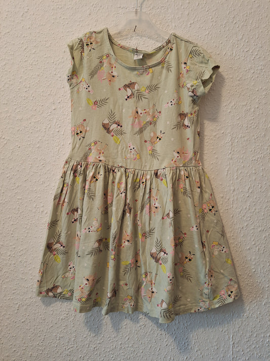 Grünes Kleid mit Waltiere 128