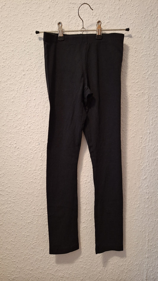 Legging in Einfarbig Schwarz