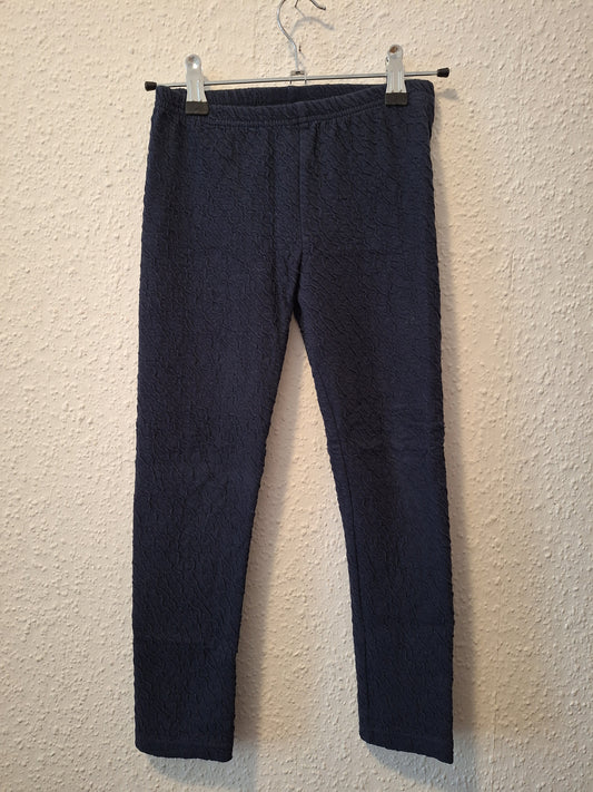 Stoff Legging Dunkelblau 122