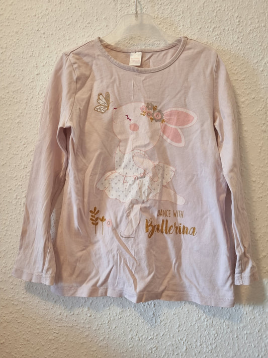 Pyjamaoberteil mit Ballerina Hase 116/122