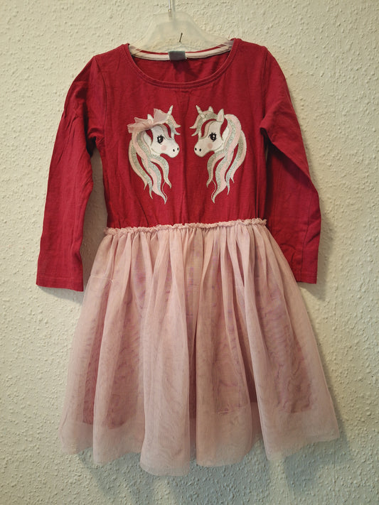 Langarmkleid mit Tüllrock 110