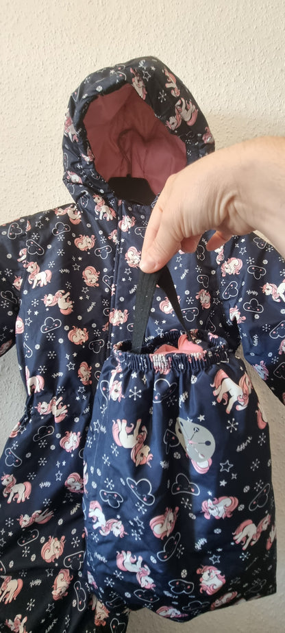 Schneeanzug Einhorn 104/110