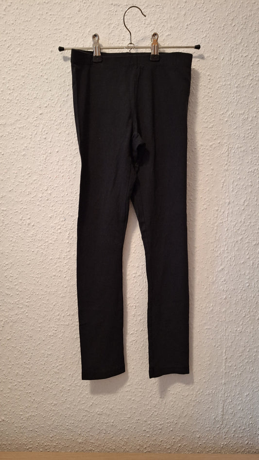 Legging in Einfarbig Schwarz