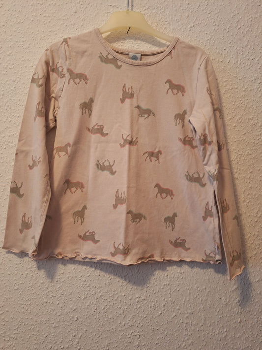 Schlafoberteil rose mit Pferden