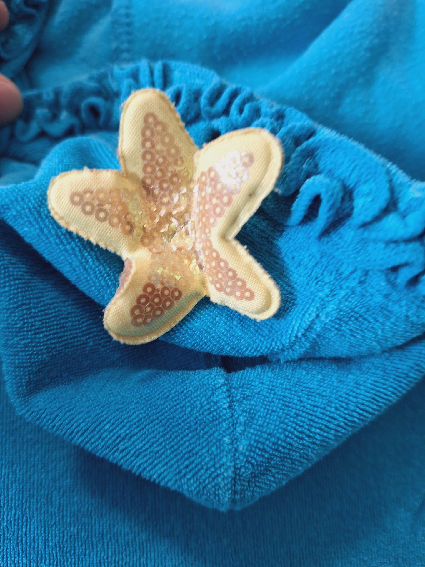 Badeüberzug aus Frottee Türkis mit Ariel 110