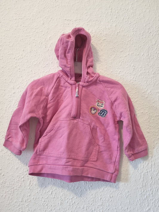 Rosa Hoodie mit Kaputze 74