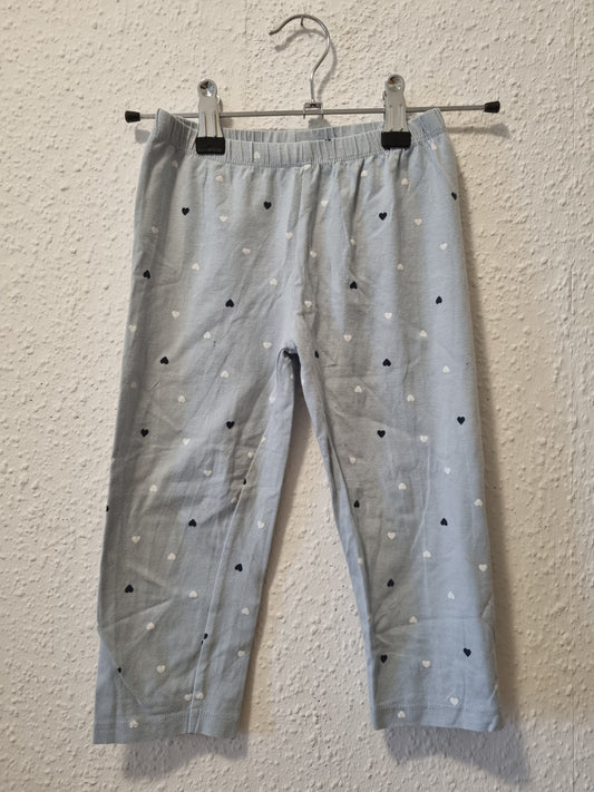 Hellblaue Legging 3/4 mit Herzchen