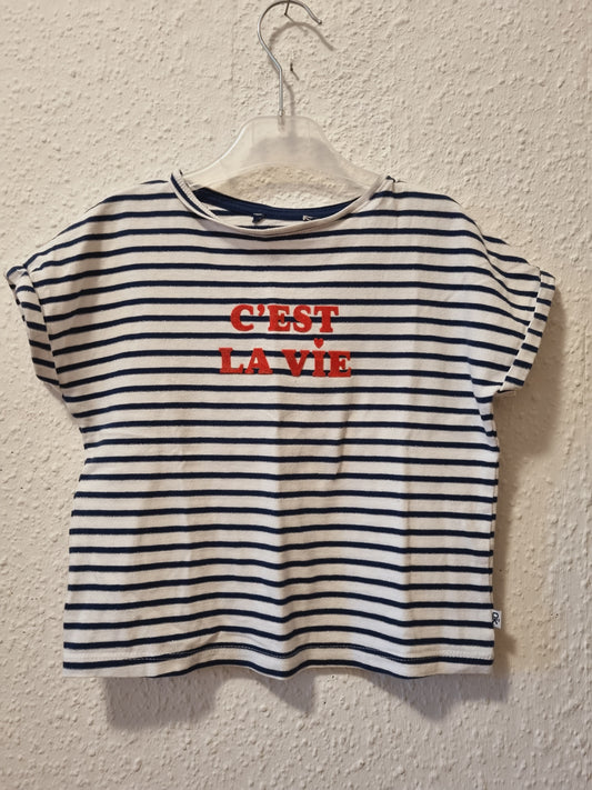 T-Shirt gestreift Cést la vie