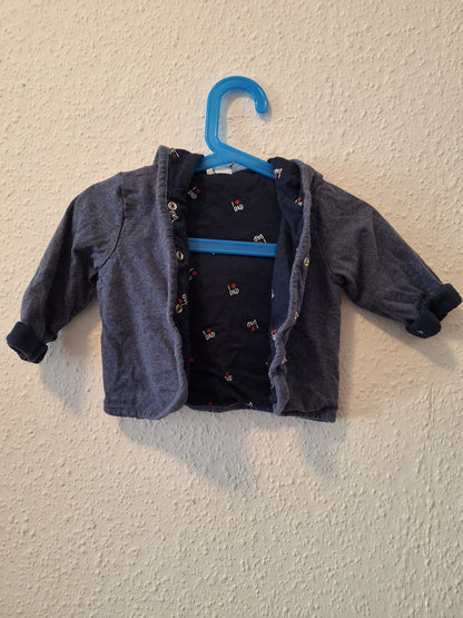 Blaue Sweatjacke von Dopodopo in Größe 74