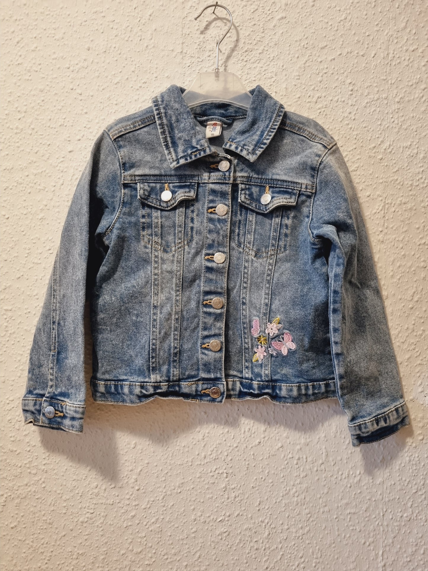 Jeansjacke mit Stickerei