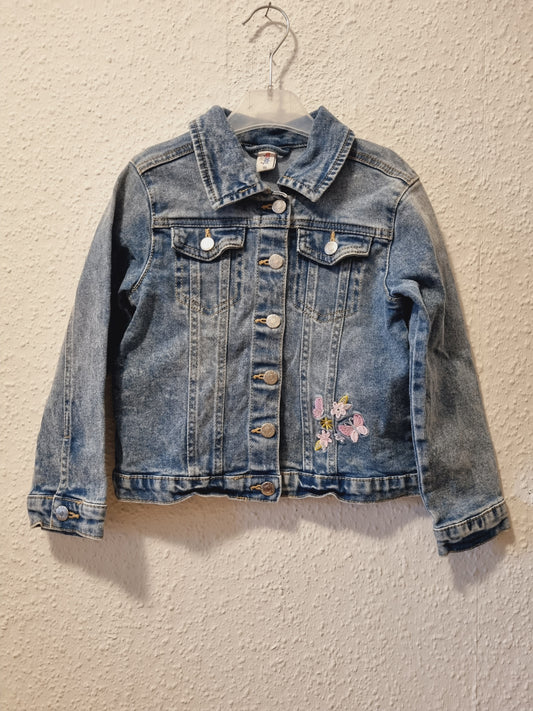 Jeansjacke mit Stickerei