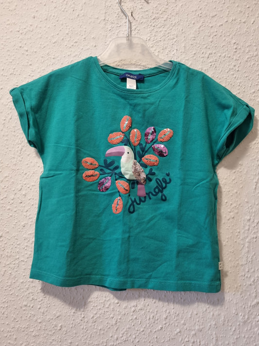 T-Shirt in grün mit Tucan