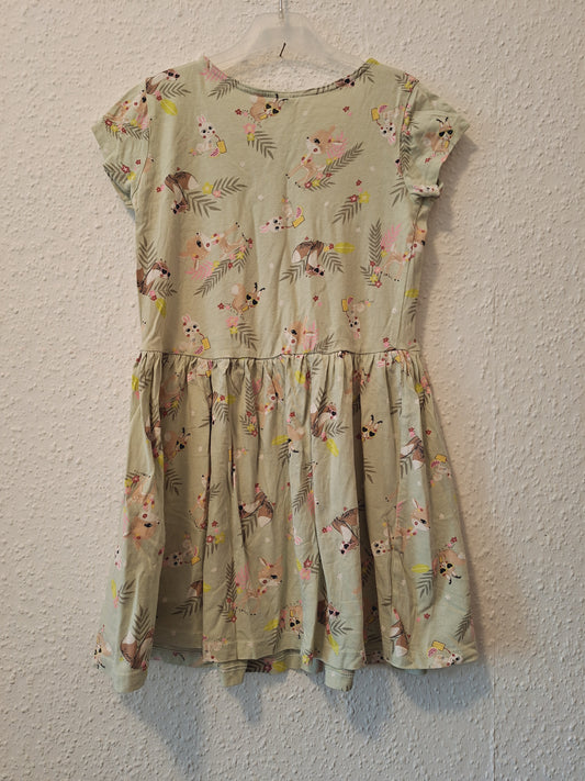 Grünes Kleid mit Waltiere 128