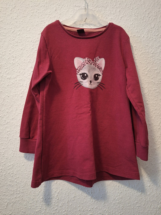 Dünner- Long-Pulli Bordeauxrot 122