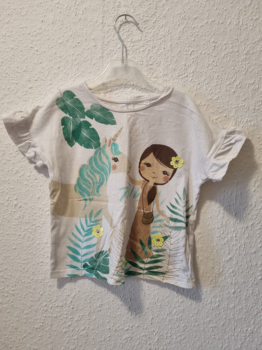 T-Shirt Einhorn mit Mädchen