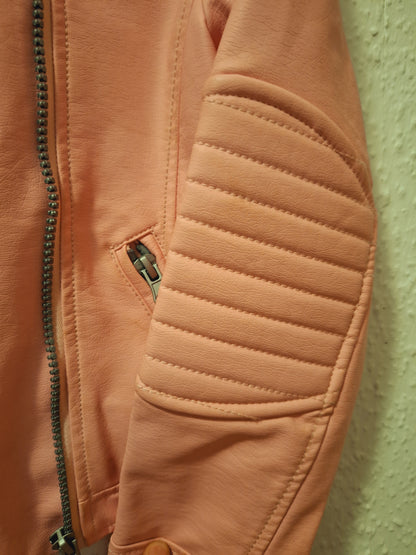 Lederimitat Jacke Pink 122