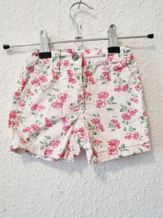 Jeansshort Blumenprint 74/80