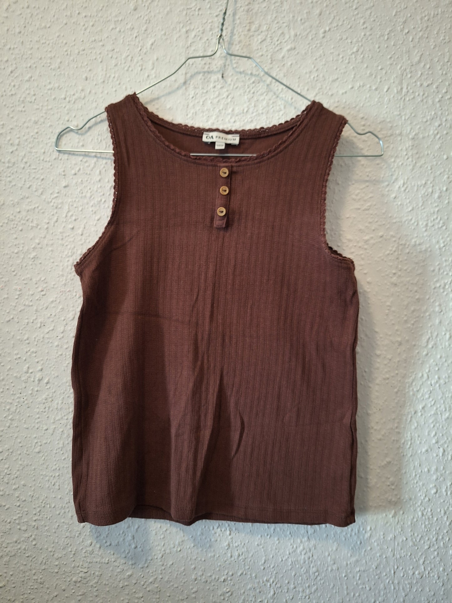Braun und Apricot geripptes Tank Top  von C&A in Größe 146