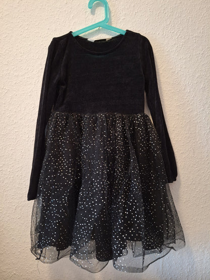 Festliches schwarzes Tüllkleid 134/140
