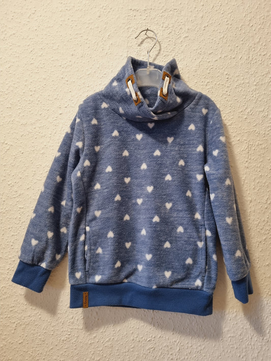 Flauschiger Pullover mit Stehkragen