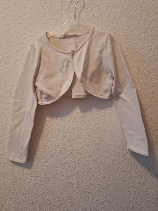 Langarm Bolero in Weiß 110/116