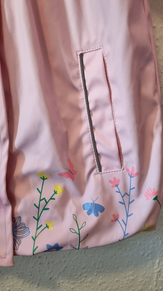 Regenjacke mit Kapuze in Rosa 104/110