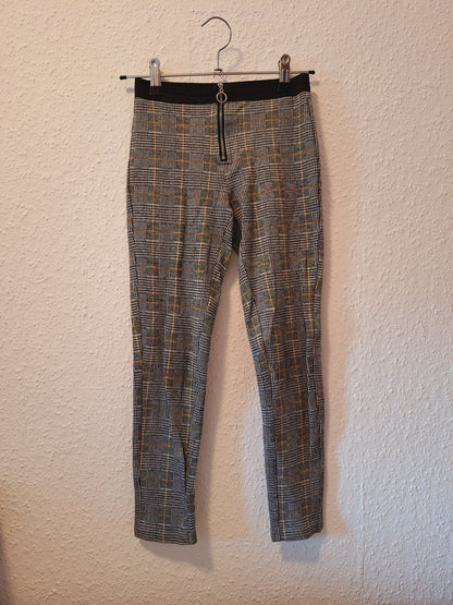 Grau karierte Legging
