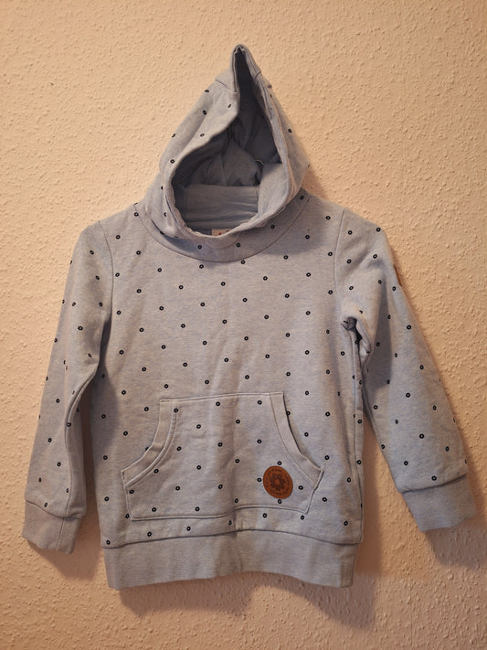 Hellblauer Hoodie mit Blümchen 122