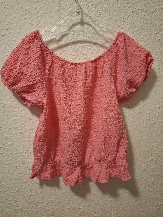 Off Shoulder Shirt Pink