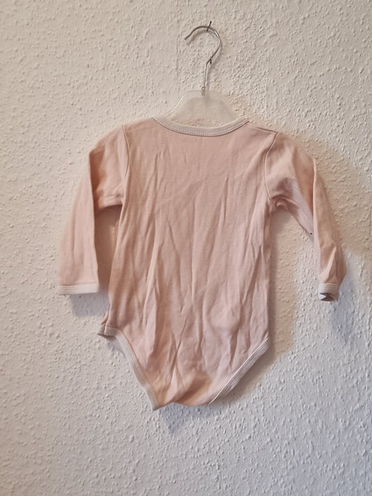 Langarmbody Beige mit Gesicht 74