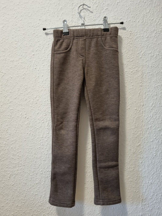 Gefütterte Stoffhose in Braun